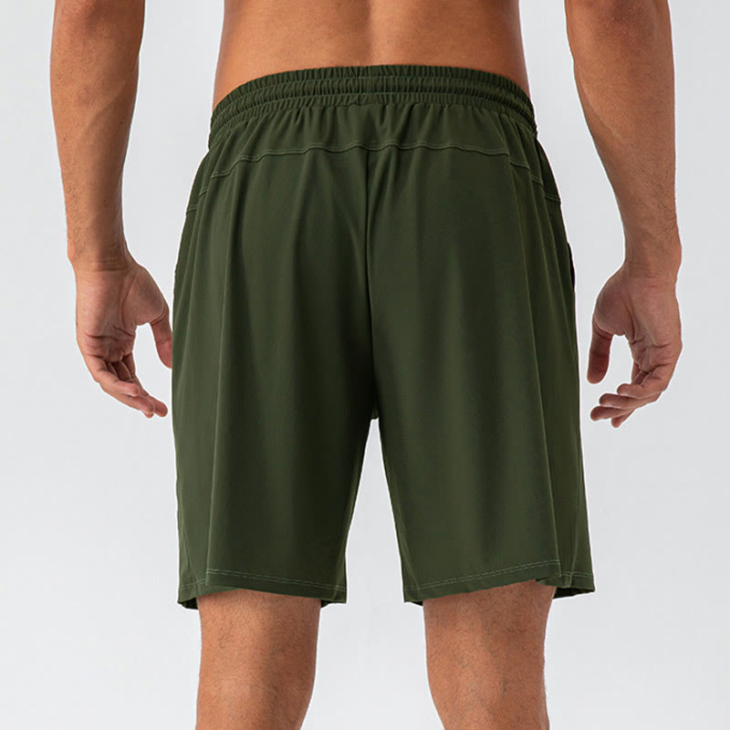 Pantaloncini sportivi da uomo Buddha Stones, casual, traspiranti, larghi, in nylon, ad asciugatura rapida, con tasche