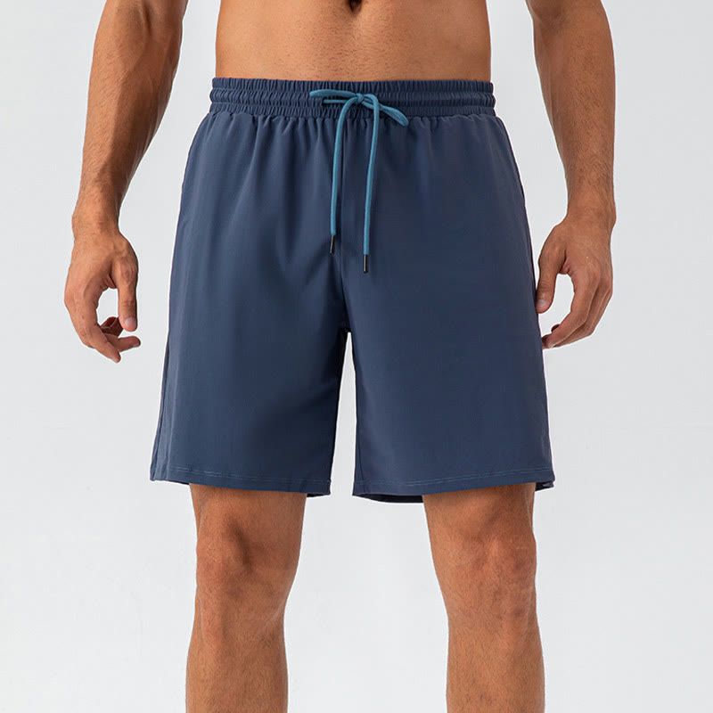 Pantaloncini sportivi da uomo Buddha Stones, casual, traspiranti, larghi, in nylon, ad asciugatura rapida, con tasche