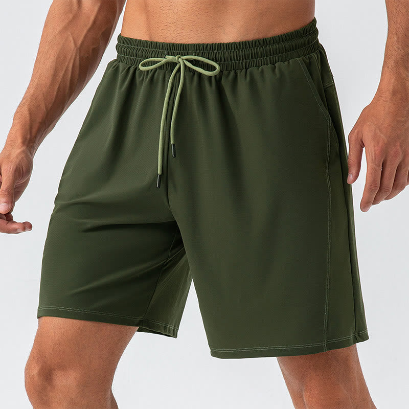 Pantaloncini sportivi da uomo Buddha Stones, casual, traspiranti, larghi, in nylon, ad asciugatura rapida, con tasche - Verde - US/UK/AU44，EU54 (2XL) - image 18