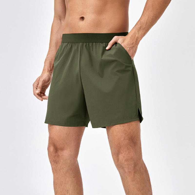 Pantaloncini sportivi casuali larghi in nylon ad asciugatura rapida da uomo Buddha Stones con tasche