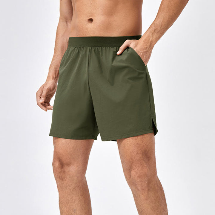 Pantaloncini sportivi casuali larghi in nylon ad asciugatura rapida da uomo Buddha Stones con tasche