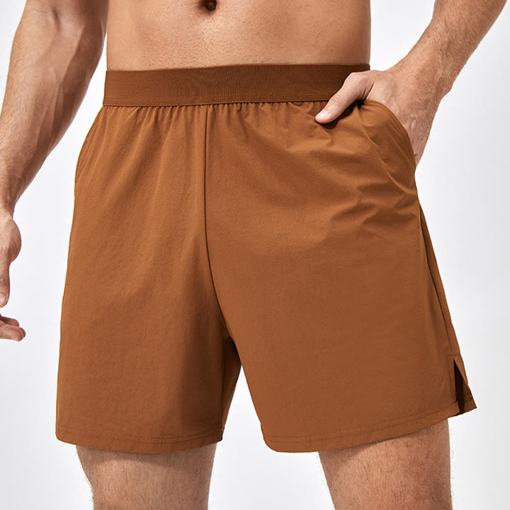 Pantaloncini sportivi casuali larghi in nylon ad asciugatura rapida da uomo Buddha Stones con tasche - Verga d'oro scura - US/UK/AU44，EU54 (2XL) - image 0