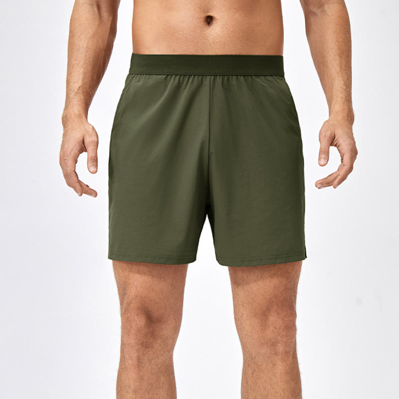 Pantaloncini sportivi casuali larghi in nylon ad asciugatura rapida da uomo Buddha Stones con tasche