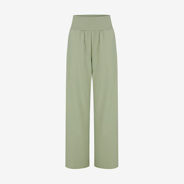 Pantaloni Leica da donna con tasche, casual, larghi, con orlo annodato, semplici, a vita alta, Buddha Stones - image 7