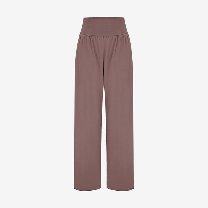 Pantaloni Leica da donna con tasche, casual, larghi, con orlo annodato, semplici, a vita alta, Buddha Stones - image 35