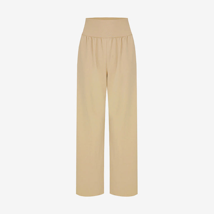 Pantaloni Leica da donna con tasche, casual, larghi, con orlo annodato, semplici, a vita alta, Buddha Stones - image 24