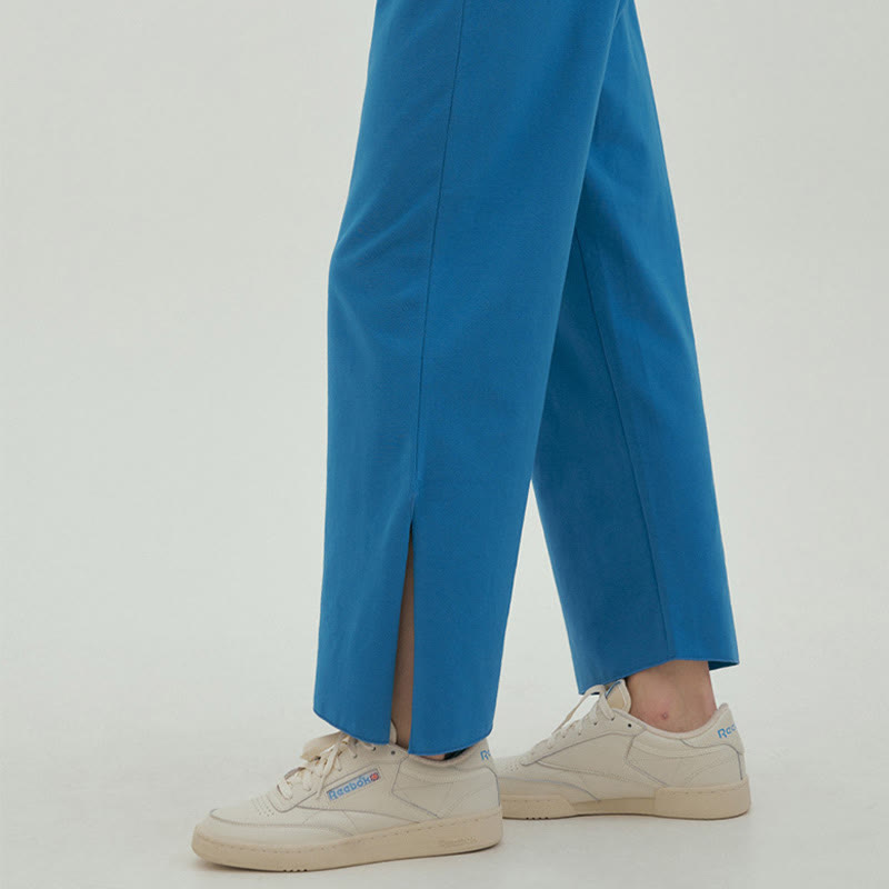 Pantaloni Leica da donna con tasche, casual, larghi, con orlo annodato, semplici, a vita alta, Buddha Stones - image 50