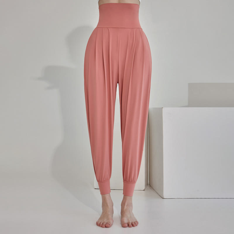 Pantaloni Leica da donna Buddha Stones Casual Plain a vita alta e asciugatura rapida con tasche - Corallo chiaro - US4, UK/AU8, EU36 (L) - image 20