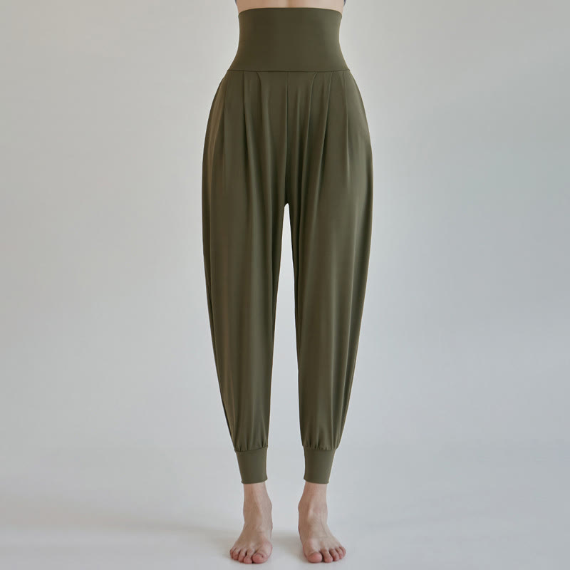 Pantaloni Leica da donna Buddha Stones Casual Plain a vita alta e asciugatura rapida con tasche - image 2