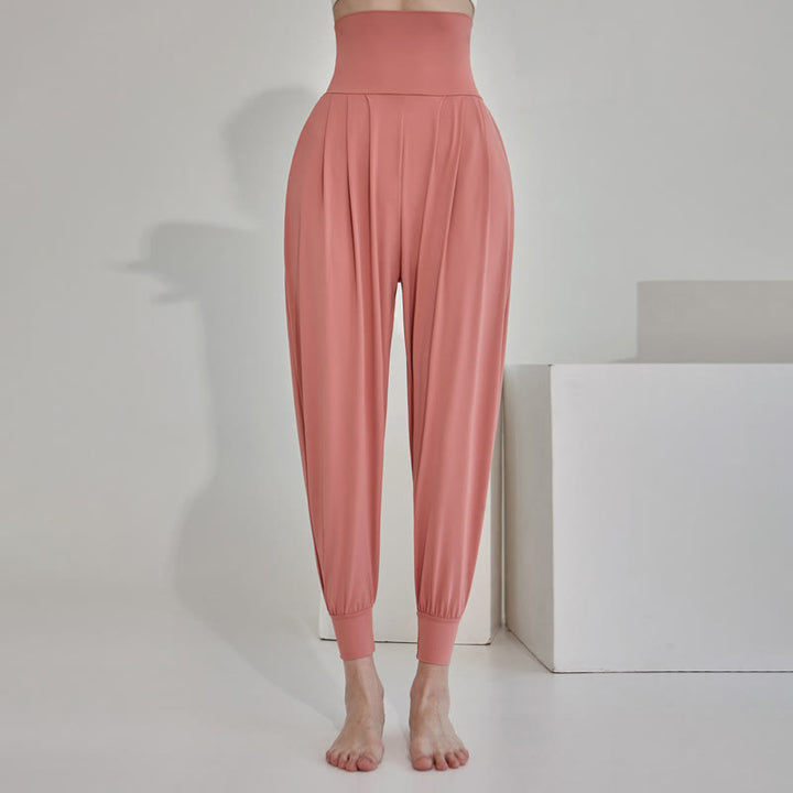 Pantaloni Leica da donna Buddha Stones Casual Plain a vita alta e asciugatura rapida con tasche - Corallo chiaro - US4, UK/AU8, EU36 (L) - image 21