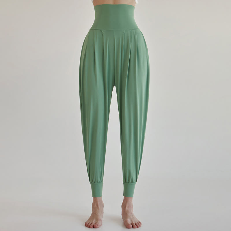 Pantaloni Leica da donna Buddha Stones Casual Plain a vita alta e asciugatura rapida con tasche - Acquamarina media - US4, UK/AU8, EU36 (L) - image 28
