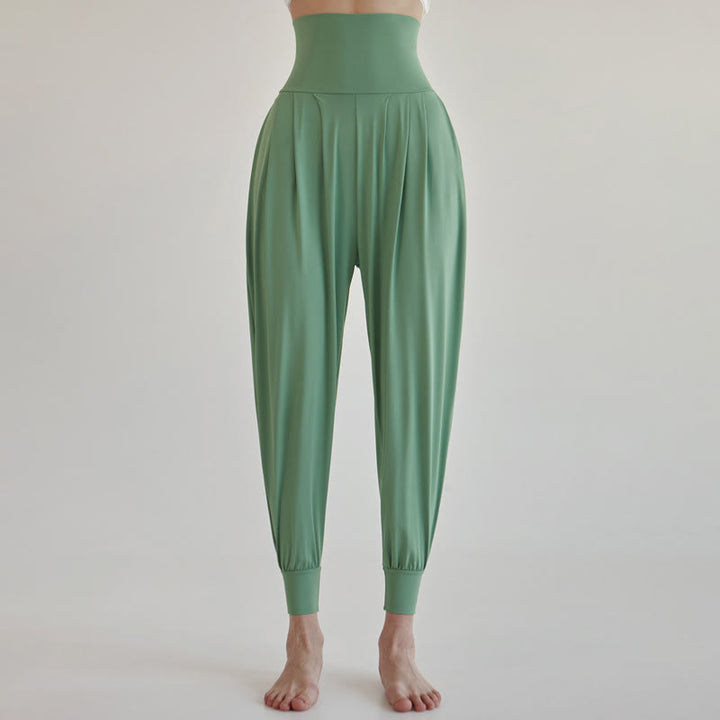 Pantaloni Leica da donna Buddha Stones Casual Plain a vita alta e asciugatura rapida con tasche - Acquamarina media - US4, UK/AU8, EU36 (L) - image 28