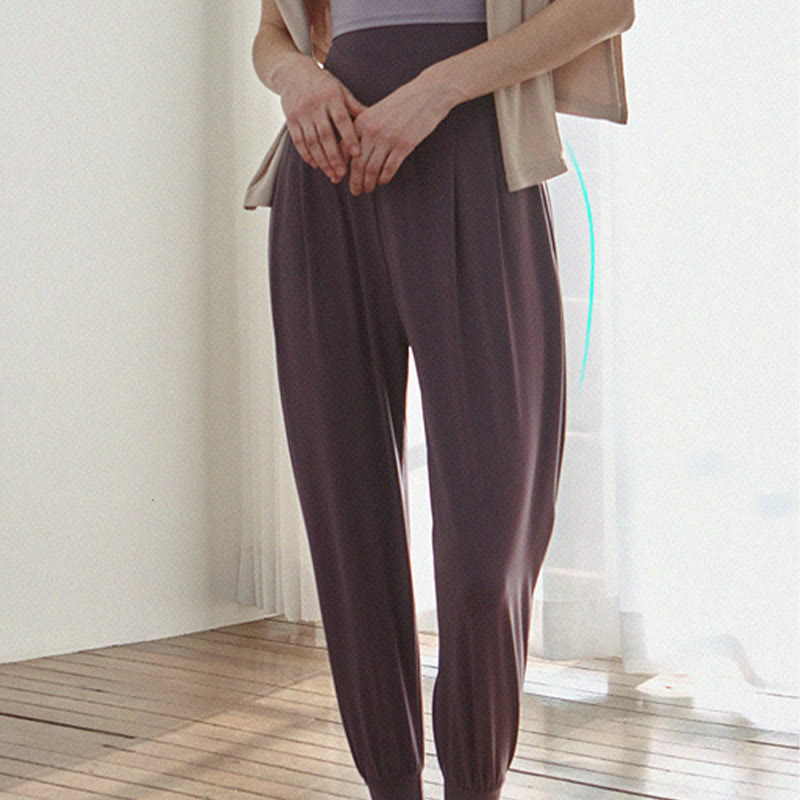 Pantaloni Leica da donna Buddha Stones Casual Plain a vita alta e asciugatura rapida con tasche - image 16