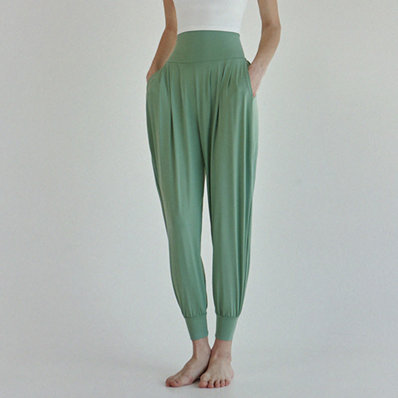 Pantaloni Leica da donna Buddha Stones Casual Plain a vita alta e asciugatura rapida con tasche - image 32