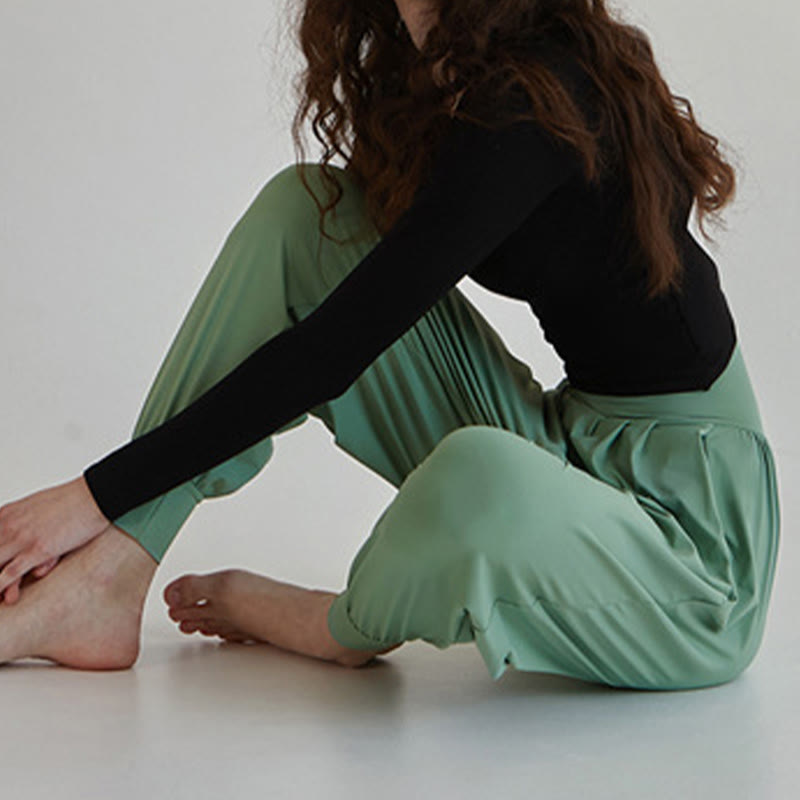 Pantaloni Leica da donna Buddha Stones Casual Plain a vita alta e asciugatura rapida con tasche - image 35