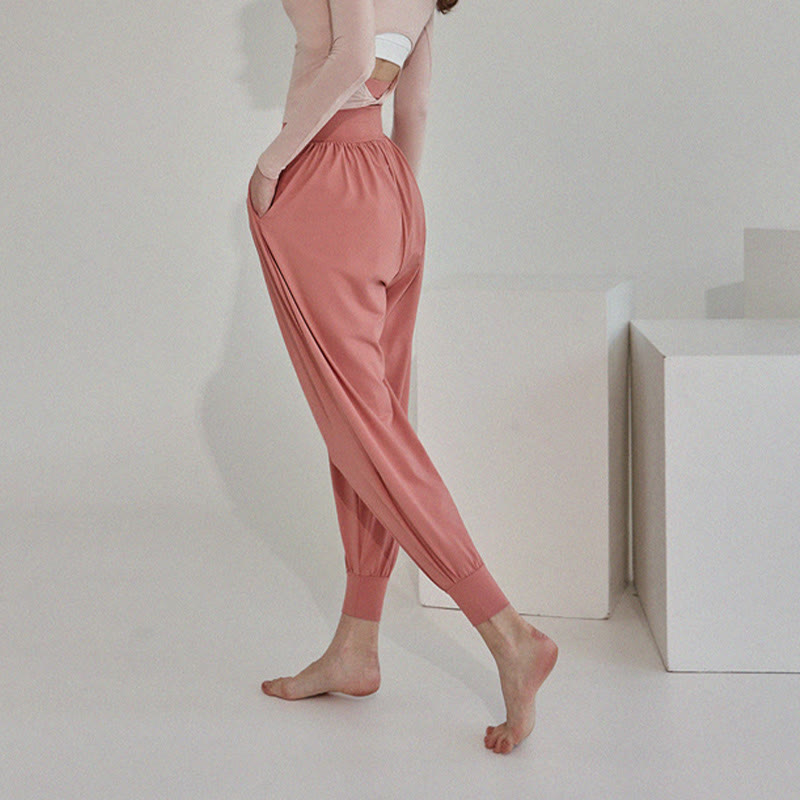 Pantaloni Leica da donna Buddha Stones Casual Plain a vita alta e asciugatura rapida con tasche - image 21