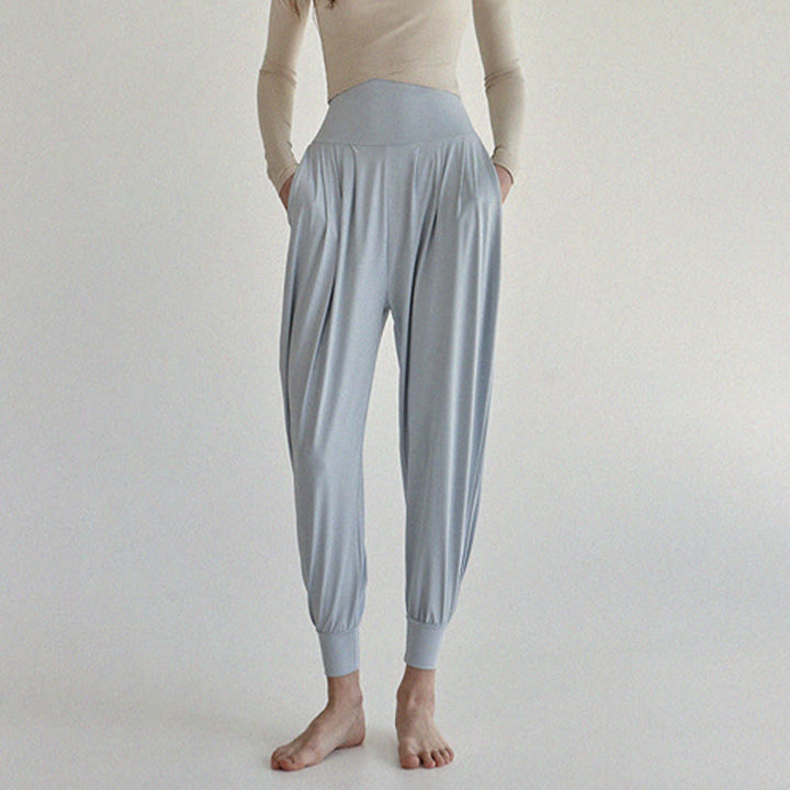 Pantaloni Leica da donna Buddha Stones Casual Plain a vita alta e asciugatura rapida con tasche - image 14