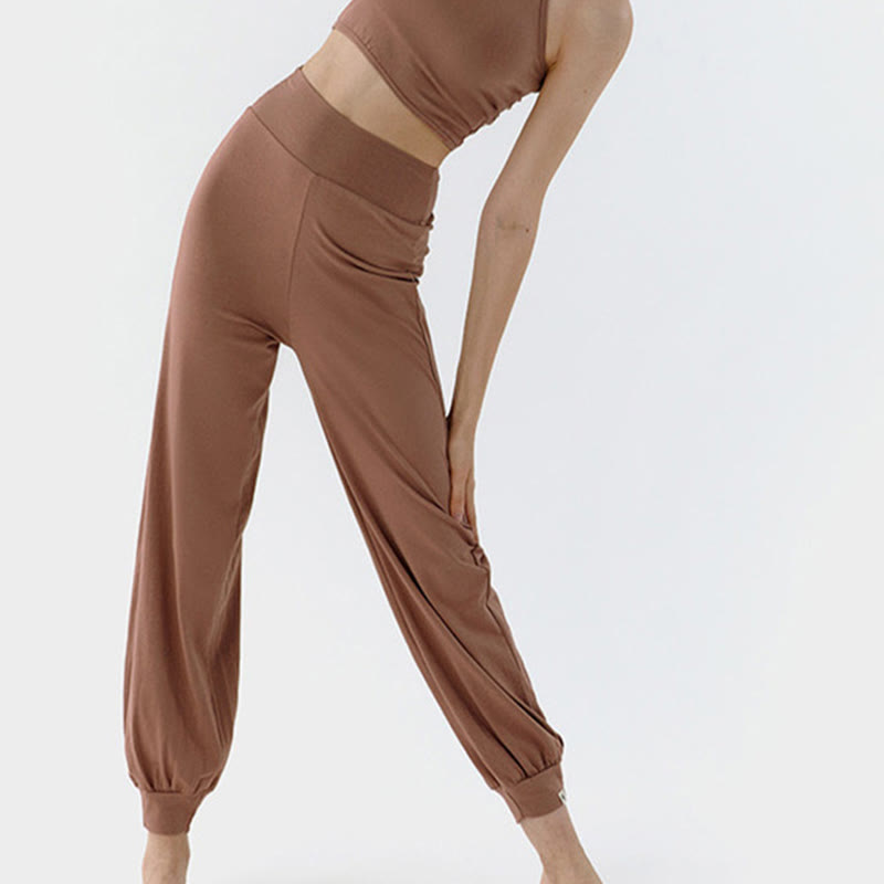 Pantaloni Leica da donna Buddha Stones Casual Plain a vita alta e asciugatura rapida - image 1