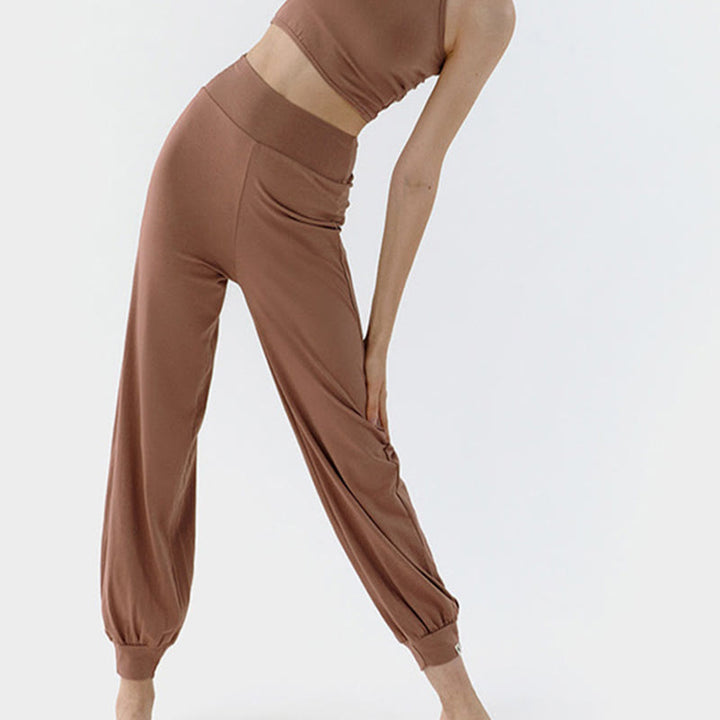 Pantaloni Leica da donna Buddha Stones Casual Plain a vita alta e asciugatura rapida - image 1