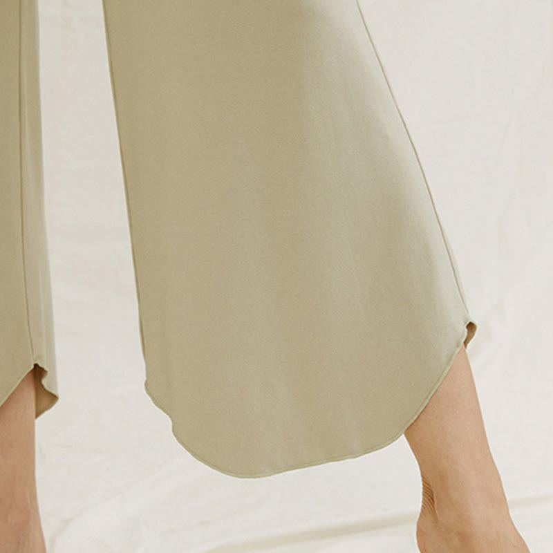 Pantaloni larghi da donna Leica con orlo geometrico irregolare e casual, modello Buddha Stones - image 21