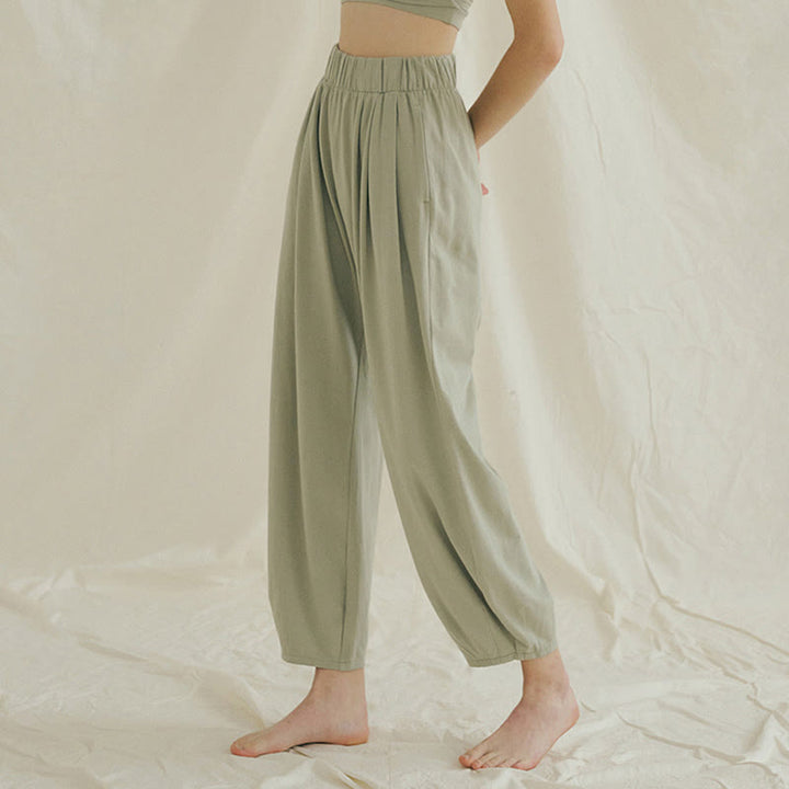 Pantaloni harem Leica da donna Buddha Stones Casual, traspiranti, larghi e semplici, con tasche - image 16