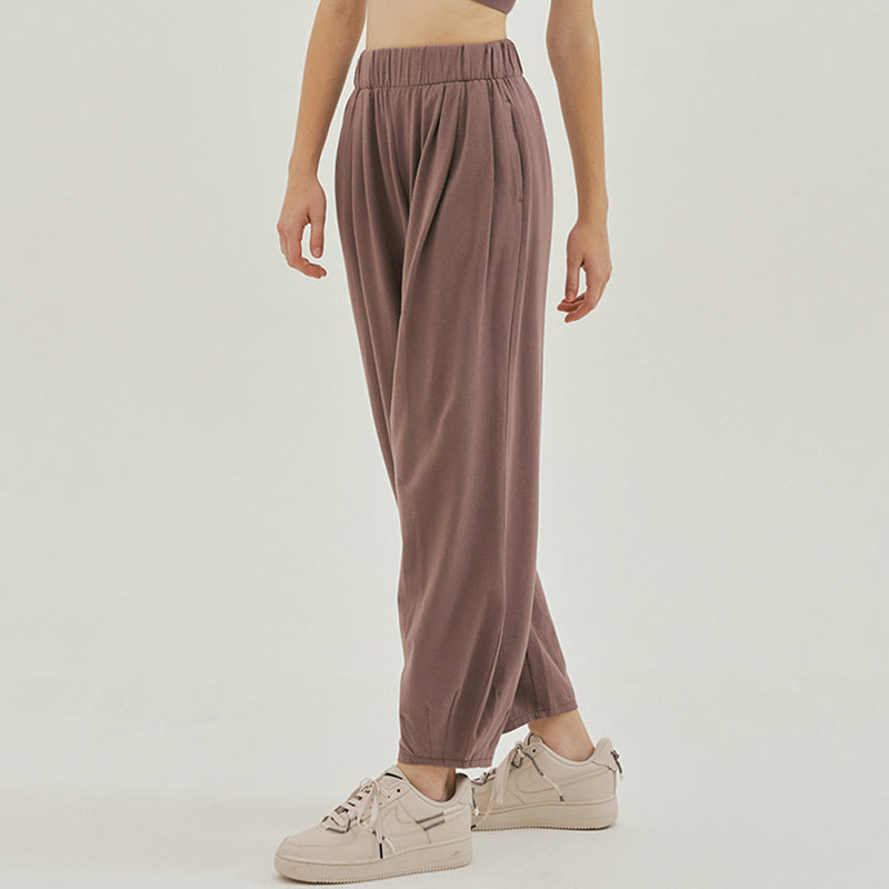 Pantaloni harem Leica da donna Buddha Stones Casual, traspiranti, larghi e semplici, con tasche - image 21