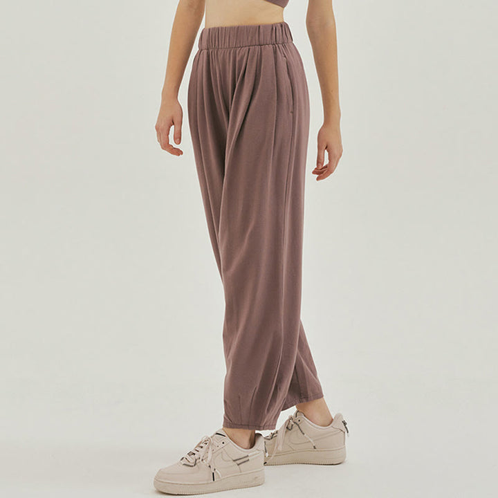 Pantaloni harem Leica da donna Buddha Stones Casual, traspiranti, larghi e semplici, con tasche - image 21
