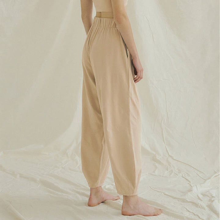 Pantaloni harem Leica da donna Buddha Stones Casual, traspiranti, larghi e semplici, con tasche - image 3