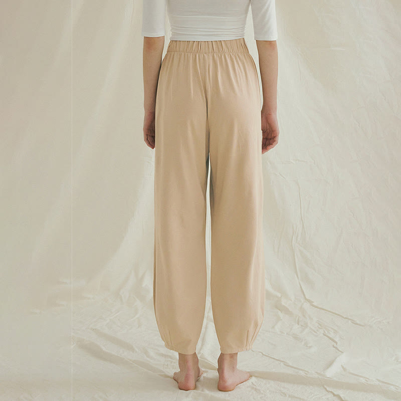 Pantaloni harem Leica da donna Buddha Stones Casual, traspiranti, larghi e semplici, con tasche - image 1