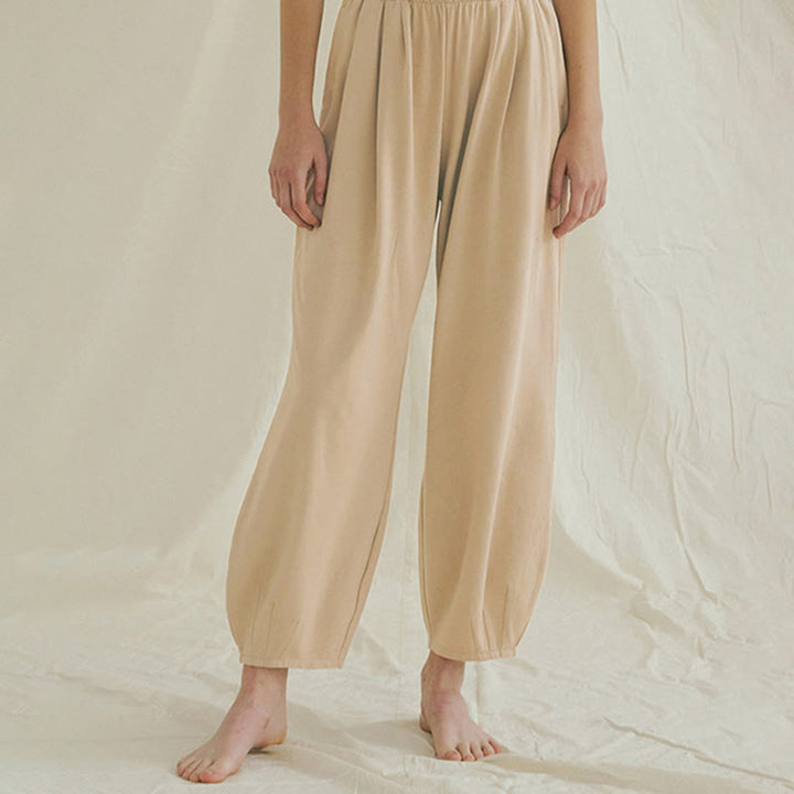 Pantaloni harem Leica da donna Buddha Stones Casual, traspiranti, larghi e semplici, con tasche - Grano - US4, UK/AU8, EU36 (L) - image 1
