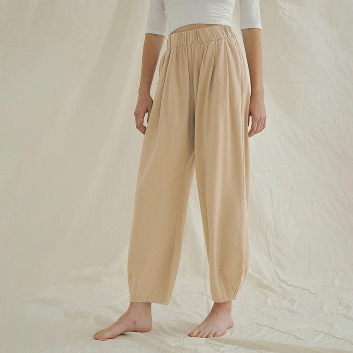 Pantaloni harem Leica da donna Buddha Stones Casual, traspiranti, larghi e semplici, con tasche - image 2