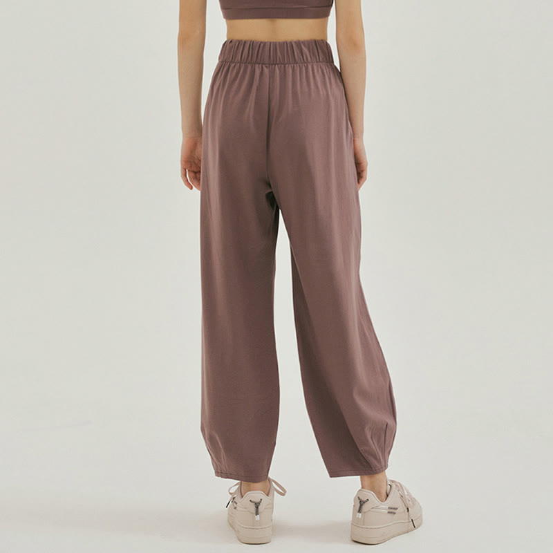 Pantaloni harem Leica da donna Buddha Stones Casual, traspiranti, larghi e semplici, con tasche - image 23