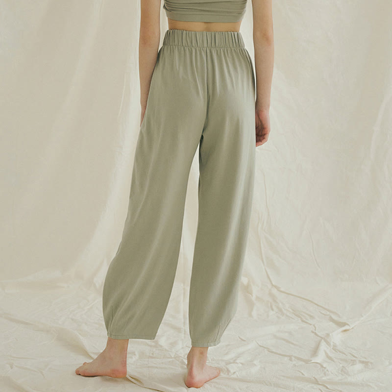 Pantaloni harem Leica da donna Buddha Stones Casual, traspiranti, larghi e semplici, con tasche - image 19