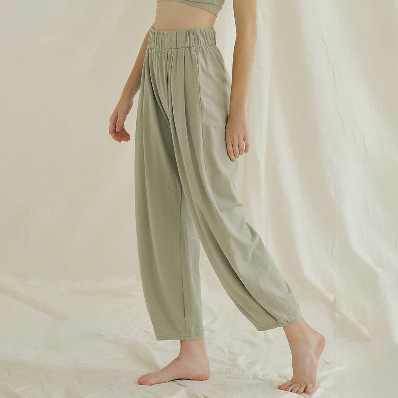 Pantaloni harem Leica da donna Buddha Stones Casual, traspiranti, larghi e semplici, con tasche - image 14