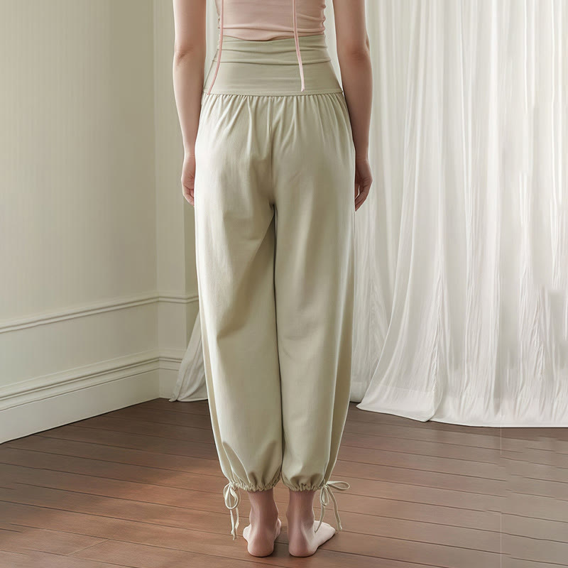 Pantaloni Leica da donna con tasche, casual e coulisse, tinta unita , Buddha Stones - image 14