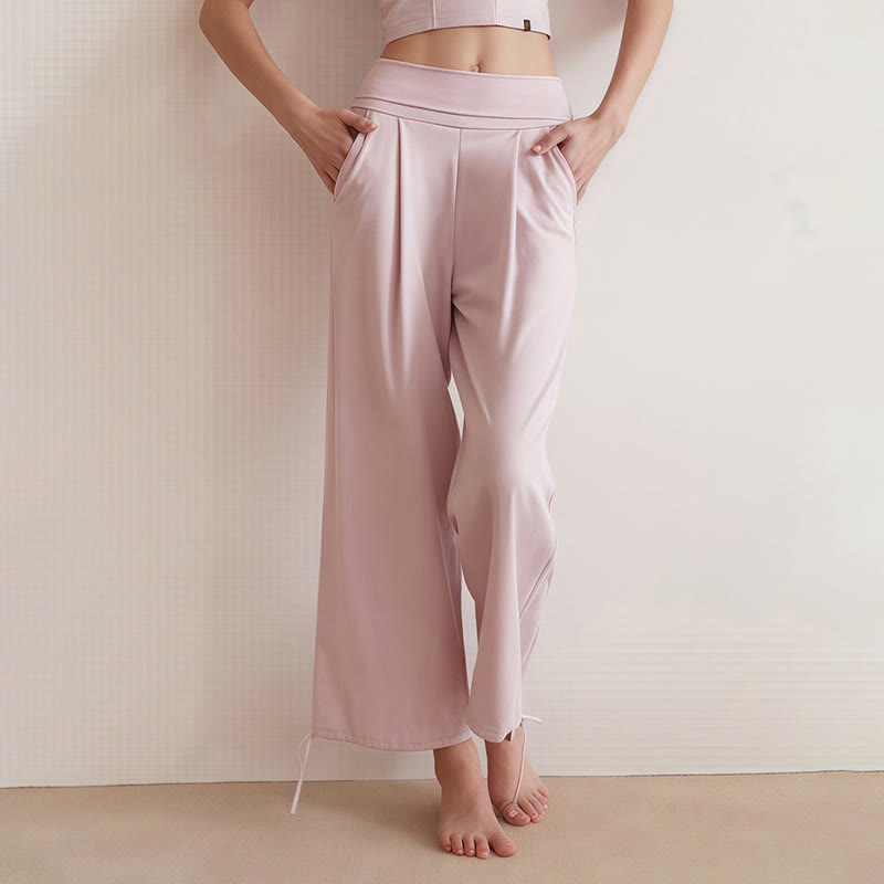 Pantaloni Leica da donna con tasche, casual e coulisse, tinta unita , Buddha Stones - image 12