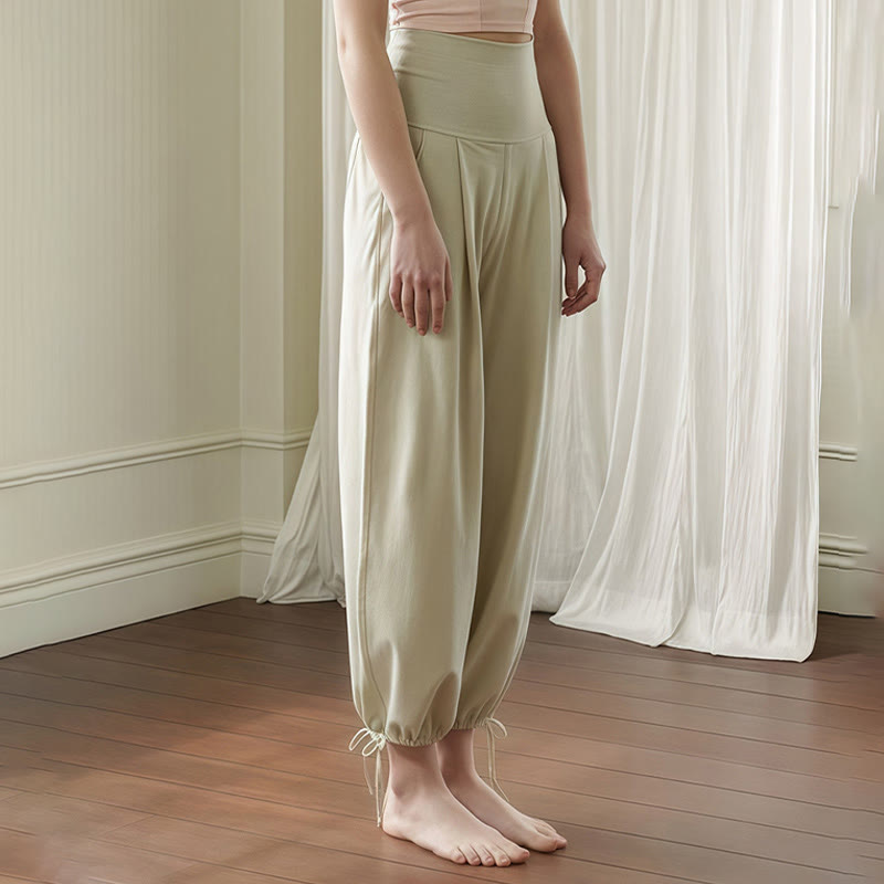 Pantaloni Leica da donna con tasche, casual e coulisse, tinta unita , Buddha Stones - image 16