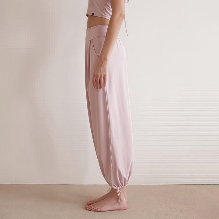 Pantaloni Leica da donna con tasche, casual e coulisse, tinta unita , Buddha Stones - image 11