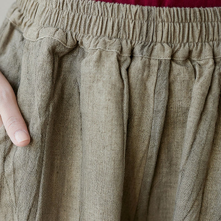 Pantaloni da donna in ramiè con tasche, casual, semplici, larghi, tie-dye, effetto consumato , Buddha Stones