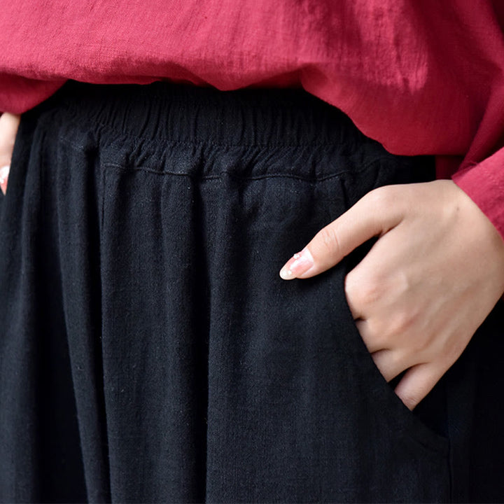 Buddha Stones Casual Plain Loose con tasche - image 15