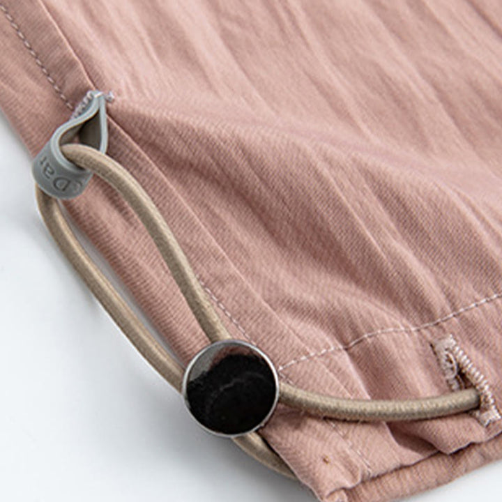 Pantaloni larghi da donna in Buddha Stones con tasche, casual, semplici e larghi, con supporto per la pancia elastico alto - image 16