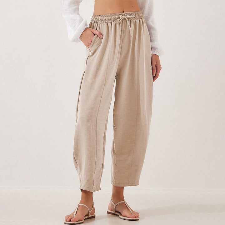 Buddha Stones Casual Plain Loose Coulisse 7/8 in poliestere con tasche - image 2