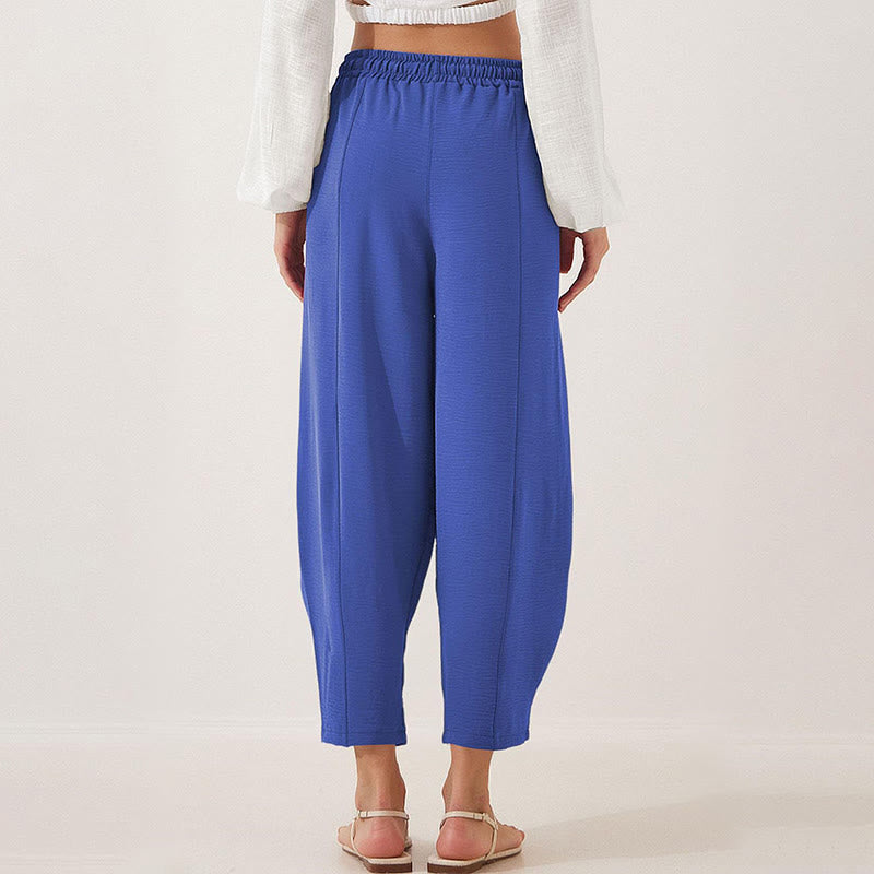 Buddha Stones Casual Plain Loose Coulisse 7/8 in poliestere con tasche - image 4