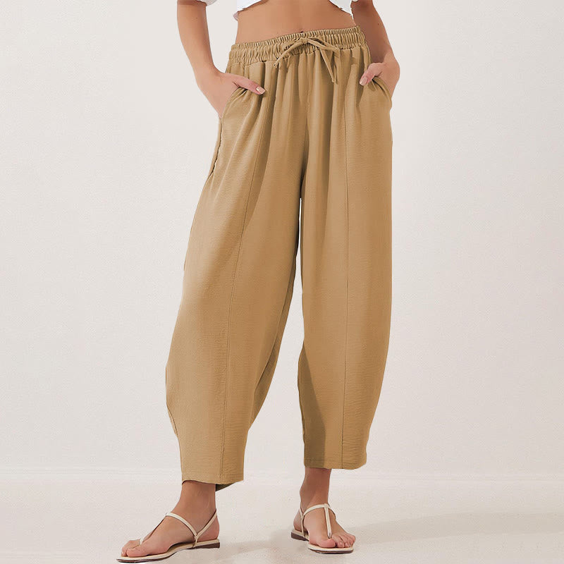 Buddha Stones Casual Plain Loose Coulisse 7/8 in poliestere con tasche - Verga d'oro - US16, UK/AU20, EU48 (3XL) - image 24
