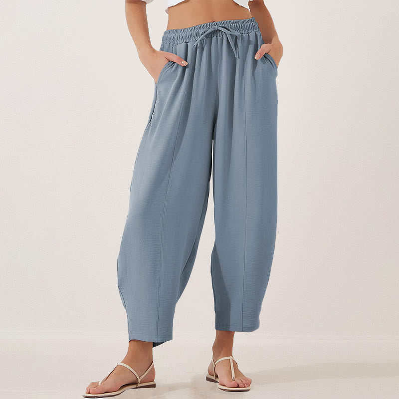 Buddha Stones Casual Plain Loose Coulisse 7/8 in poliestere con tasche - image 29