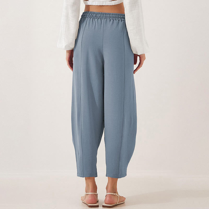 Buddha Stones Casual Plain Loose Coulisse 7/8 in poliestere con tasche - image 28