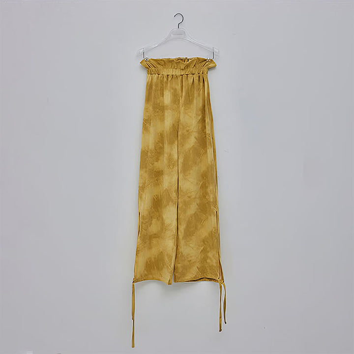 Pantaloni casual Buddha Stones con lacci per le gambe, stampa a inchiostro, pantaloni in spandex da donna - image 12