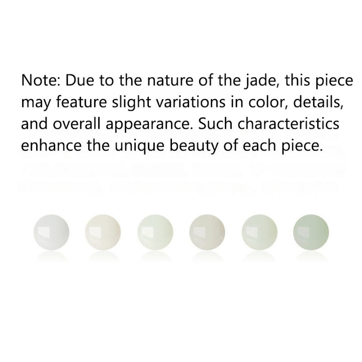 Braccialetto della fortuna con fibbia della pace in giada naturale Hetian in argento sterling 999 Buddha Stones - image 7