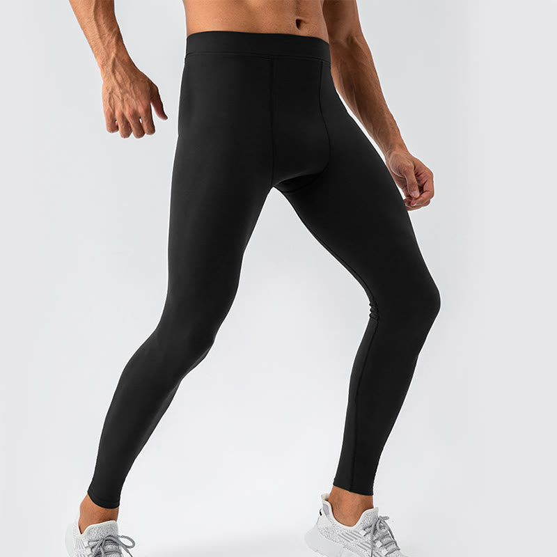 Buddha Stones Pantaloni sportivi da uomo elastici traspiranti a vita alta semplici - Nero - US/UK/AU44，EU54 (2XL) - image 0
