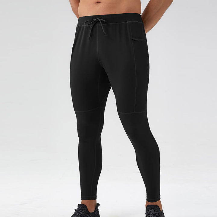 Pantaloni da uomo Buddha Stones a vita alta, traspiranti, ad asciugatura rapida, con tasca con cerniera - Nero - US/UK/AU44, EU54 (2XL) - image 18